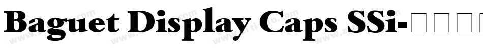 Baguet Display Caps SSi字体转换